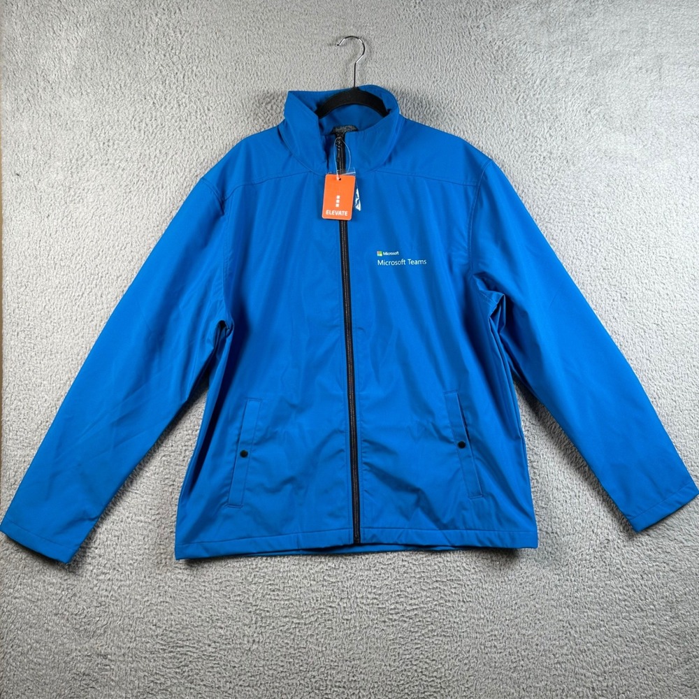 NWT Microsoft Teams Elevate Karmine Softshell Jacket XL Olympic Blue Full Zip